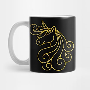 Cute Golden Unicorn Mug